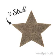 Artikelbild des Artikels “Filz-Streuteile - Stern - grün meliert 3,5 x 3,5 x 0,3 cm - 10 Stück“