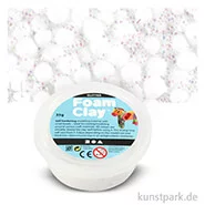 Artikelbild des Artikels “Foam Clay Glitter - Modelliermasse mit kleinen Perlen, 35 g Einzelfarbe | Weiß-Glitter“