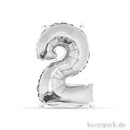 Artikelbild des Artikels “Folienballon Zahl - Silber, 40 cm einzel | 2“