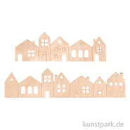 Artikelbild des Artikels “Furnierholz Mini Häuser, Natur, 2 x 10,6 x 3,4 cm + 2 x 14 x 3,4 cm “