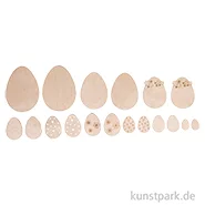 Artikelbild des Artikels “Furnierholz Ostereier, Natur, 2-8 cm, Stärke 1 mm, 18 Stück “