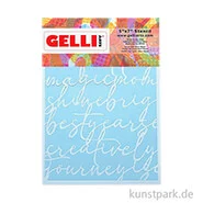 Artikelbild des Artikels “Gelli Arts - Stencil, Script, 12,7 x 17,8 cm “