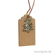 Artikelbild des Artikels “Geschenkanhänger aus Karton mit Baum, Gold, 4,5 x 2,5 cm, 6 Stück “