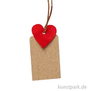 Artikelbild des Artikels “Geschenkanhänger aus Karton mit Herz, Rot, 4,5 x 2,5 cm, 6 Stück “
