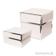 Artikelbild des Artikels “Geschenkschachtel Eckig - Weiß & Silber “