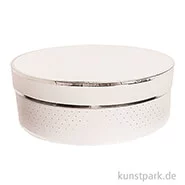 Artikelbild des Artikels “Geschenkschachtel Rund - Weiß & Silber 30  x 10 cm“