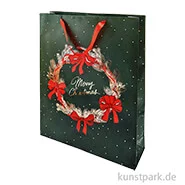 Artikelbild des Artikels “Geschenktüte - Christmas, Schleifen, Kranz, 33 x 45 x 10 cm “