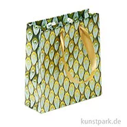 Artikelbild des Artikels “Geschenktüte Travel, Feder-Muster, 12 x 4,5 x 13,5 cm “