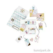 Artikelbild des Artikels “Geschenkverpackung Set - Lama mit Tags, Stickern & Kuverts, 12 Bogen “