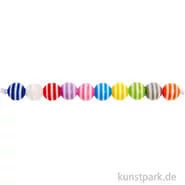 Artikelbild des Artikels “Gestreifte Perlen, Multi Stripe Mix, 6 mm Durchmesser, 65 Stück “
