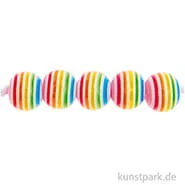 Artikelbild des Artikels “Gestreifte Perlen, Regenbogen Weiß, 8 mm Durchmesser, 48 Stück “