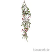 Artikelbild des Artikels “Girlande mit Blättern und roten Beeren zum Hängen, 76 cm “