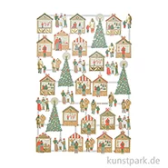 Artikelbild des Artikels “Glanzbilder - Weihnachtsmarkt, 1 Bogen, 17 x 25 cm “