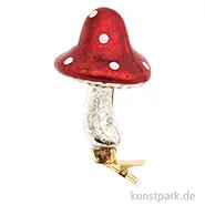 Artikelbild des Artikels “Glas-Clip Fliegenpilz, Spitz, Antik, 5,7 x 5,7 x 10,5 cm “