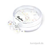 Artikelbild des Artikels “Glas-Großlochradl transparent metallic - 9 mm - 14 Stück Dose | Mondstein“