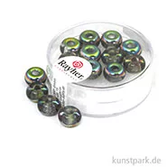 Artikelbild des Artikels “Glas-Großlochradl transparent metallic - 9 mm - 14 Stück Dose | Regenbogen“