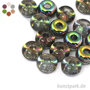 Artikelbild des Artikels “Glas-Großlochradl transparent metallic - 9 mm - 14 Stück “
