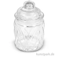 Artikelbild des Artikels “Glas mit Glasdeckel Chevron, Höhe 12,5 cm, 280 ml “