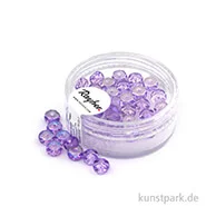 Artikelbild des Artikels “Glas Schliffperle RADL irisierend - 6x3 mm - 40 Stück Dose | Flieder“