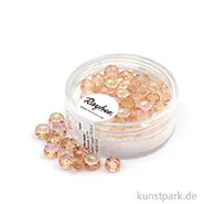 Artikelbild des Artikels “Glas Schliffperle RADL irisierend - 6x3 mm - 40 Stück Dose | Rosenquarz“