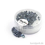Artikelbild des Artikels “Glas Schliffperlen irisierend - 3 mm - 100 Stück Dose | Blaugrau“