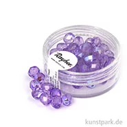 Artikelbild des Artikels “Glas Schliffperlen irisierend - 6 mm - 50 Stück Dose | Flieder“