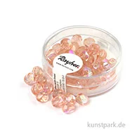Artikelbild des Artikels “Glas Schliffperlen irisierend - 6 mm - 50 Stück Dose | Rosenquarz“