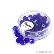 Artikelbild des Artikels “Glas Schliffperlen irisierend - 6 mm - 50 Stück Dose | Saphir“