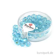Artikelbild des Artikels “Glas Schliffperlen irisierend - 6 mm - 50 Stück Dose | Türkis“