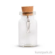 Artikelbild des Artikels “Glasfläschchen mit Charm, Höhe 4,5 cm, 4 Stück Fisch“