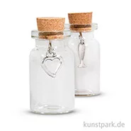 Artikelbild des Artikels “Glasfläschchen mit Charm, Höhe 4,5 cm, 4 Stück “