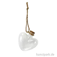 Artikelbild des Artikels “Glasfläschchen zum Hängen - Herz, 5,5 x 6 x 2 cm “