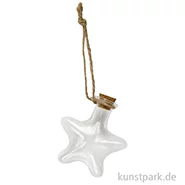 Artikelbild des Artikels “Glasfläschchen zum Hängen - Stern, 6,5 x 6 x 2 cm “