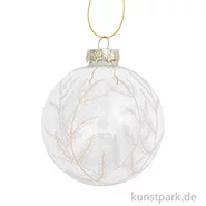 Artikelbild des Artikels “Glaskugel - Baumschmuck mit Ornament, Gold, 8 cm “