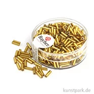 Artikelbild des Artikels “Glasstifte mit Silbereinzug - 7x2 mm - 15 g Dose | Gold“