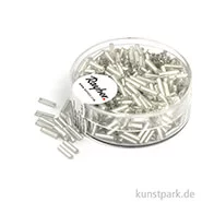 Artikelbild des Artikels “Glasstifte mit Silbereinzug - 7x2 mm - 15 g Dose | Silber“