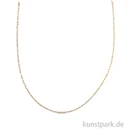 Artikelbild des Artikels “Gliederkette Paperclip, Gold, 0,8 x 3 x 7 mm, Länge 80 cm “