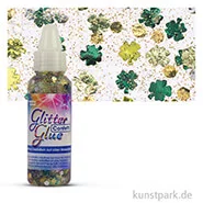 Artikelbild des Artikels “Glitterglue Confetti Klebstoff 53 ml Einzelfarbe | Kleeblatt grün-gelb“