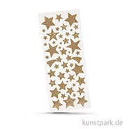 Artikelbild des Artikels “Glitzer-Sticker Sterne, 2 Blatt mit verschiedenen Motiven Gold“