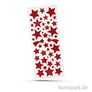 Artikelbild des Artikels “Glitzer-Sticker Sterne, 2 Blatt mit verschiedenen Motiven Rot“