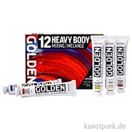 Artikelbild des Artikels “GOLDEN Heavy Body Acryl - Mixing Set, 12 x 22 ml + Glazing Liquid “