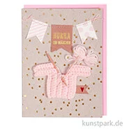 Artikelbild des Artikels “Good old friends - Baby Strickkarte, Hurra ein Mädchen “