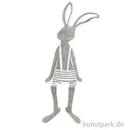 Artikelbild des Artikels “Good old friends - Hasen Kantenhocker, Latzhose gestreift “