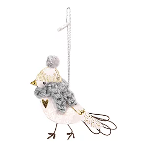 Artikelbild des Artikels “Good old friends - Mini Wintervogel, Grauer Schal, Herz Gold “