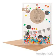 Artikelbild des Artikels “Good old friends - Party Karte, Für Dich soll es Konfetti regnen “