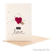 Artikelbild des Artikels “Good old friends - PompPomkarte, Rotes Herz, With love “