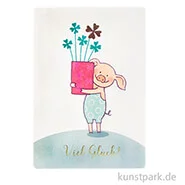 Artikelbild des Artikels “Good old friends - Saubande Postkarte, Kleeblätter, Viel Glück “