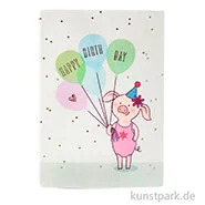 Artikelbild des Artikels “Good old friends - Saubande Postkarte, Luftballons, Happy Birthday “