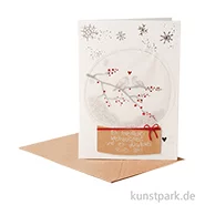 Artikelbild des Artikels “Good old friends - Schneekugelkarte, Ast, Vögel “