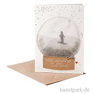 Artikelbild des Artikels “Good old friends - Schneekugelkarte, Skifahrer “